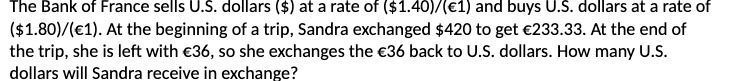 The Bank of France sells U.S. dollars ($) at a