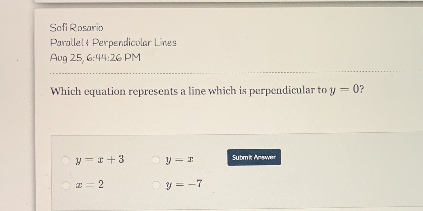 Sofi Rosario Parallel & Perpendicular Lines Aug