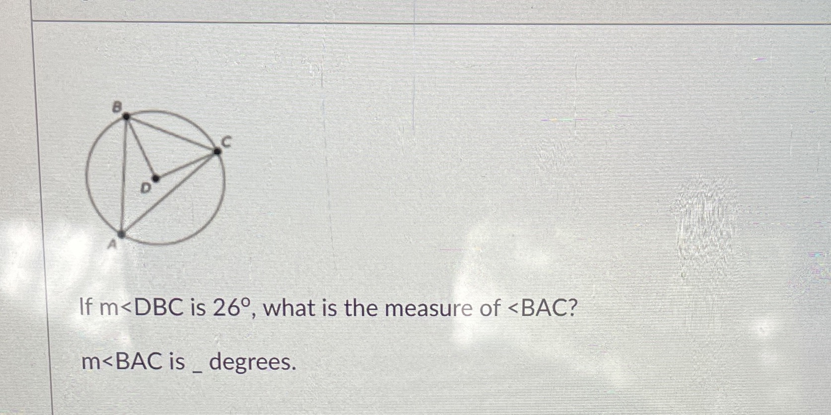 Unable to solve for BAC C If m