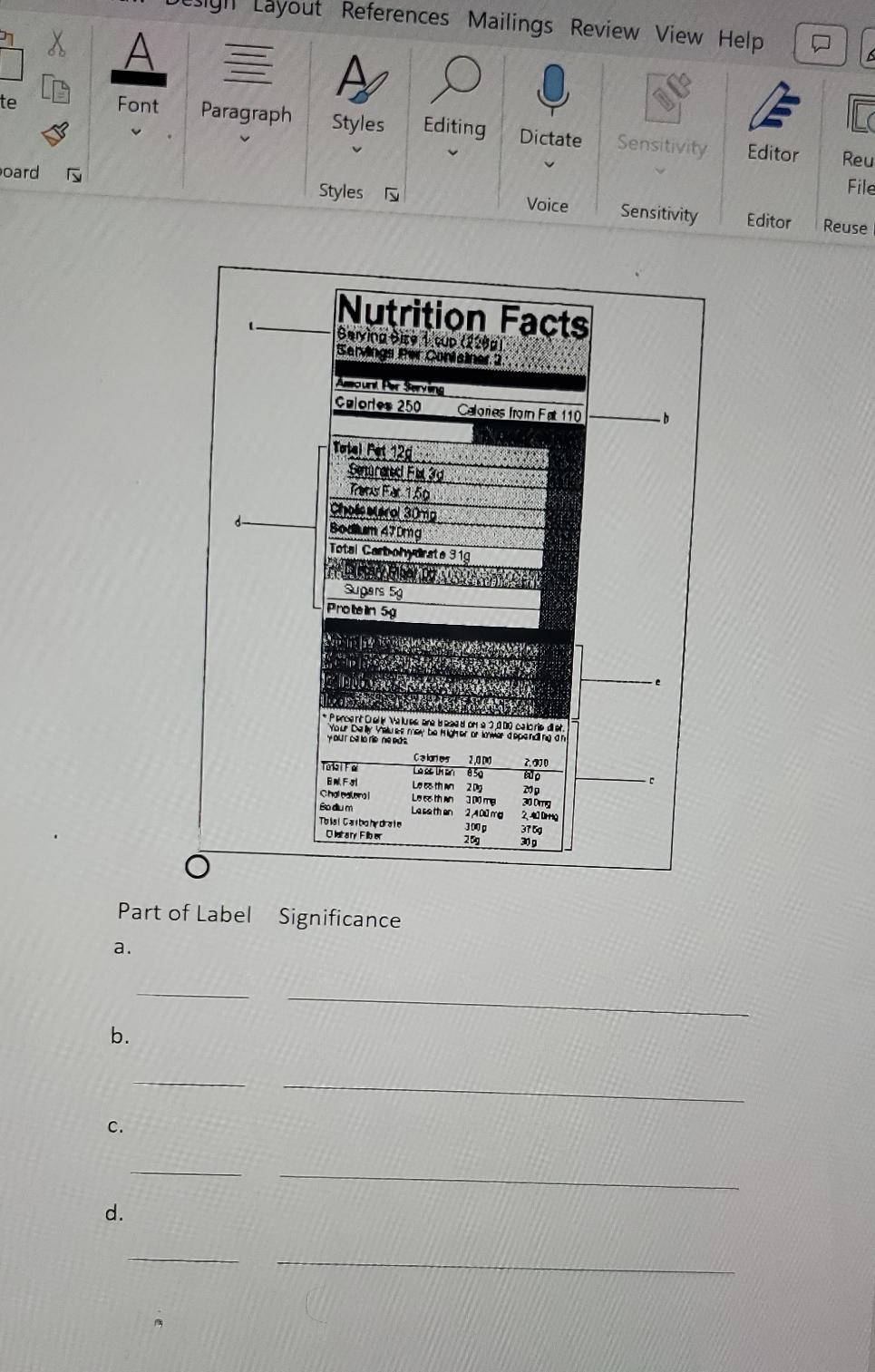 identify the six areas of importance on the