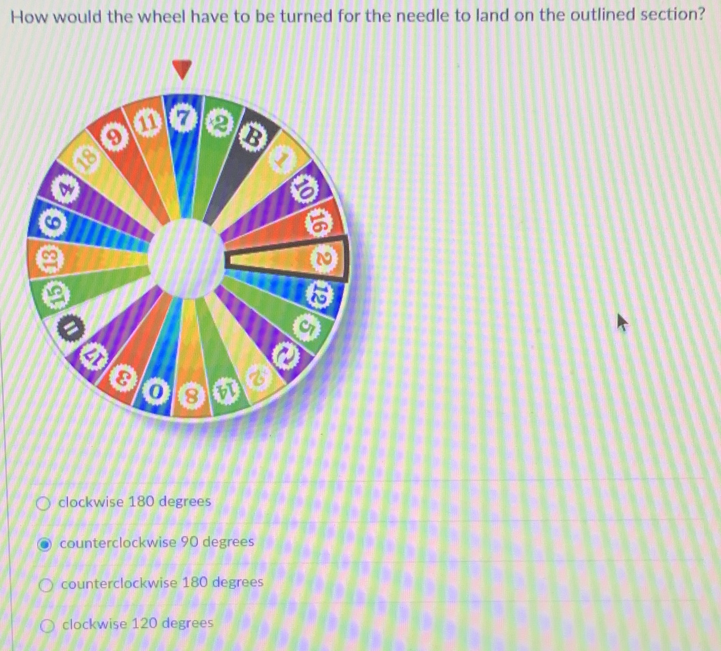 How would the wheel have to be turned for the