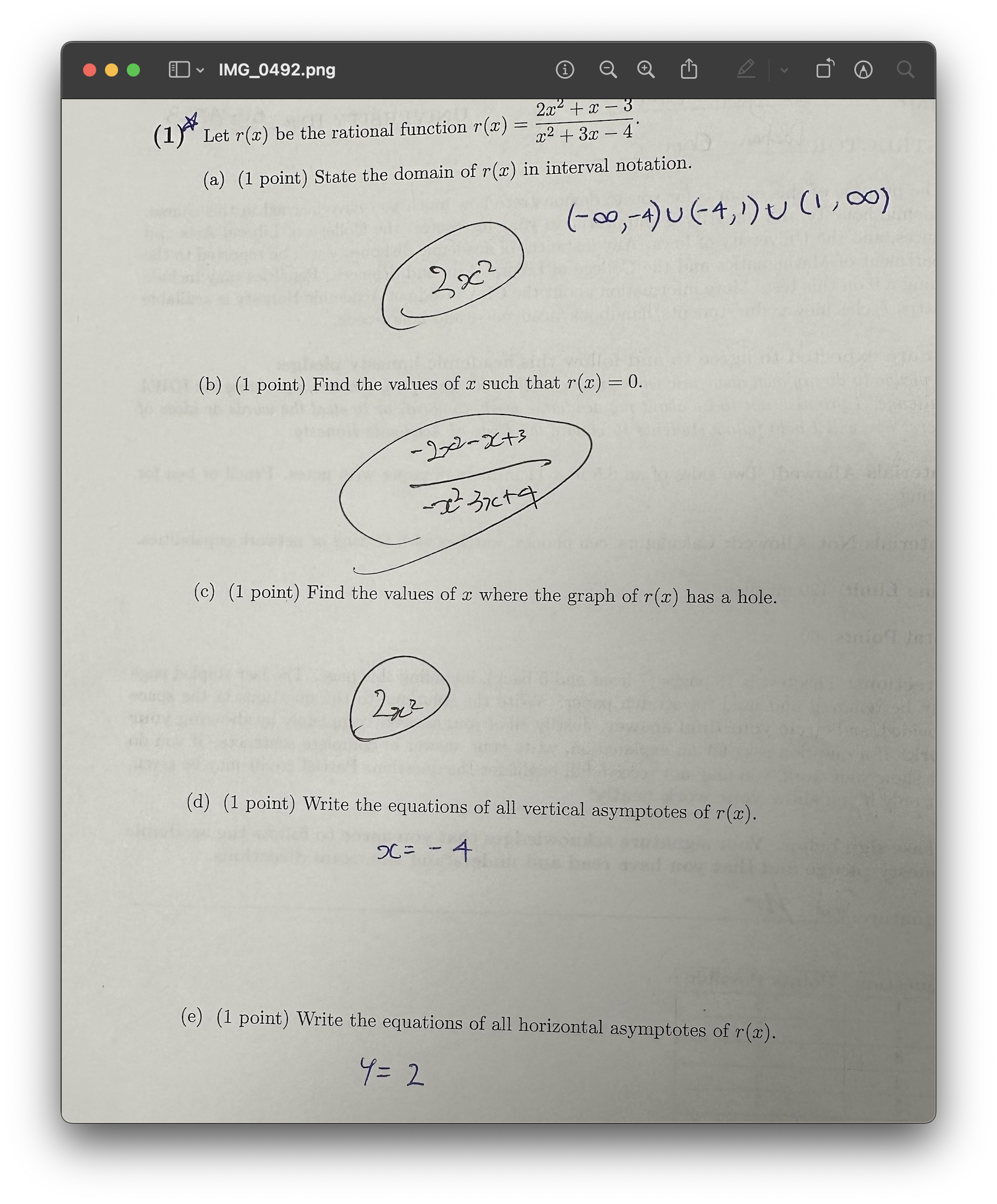 .. . IMG_0492.png Q 2x2 + x - 3 (1)+ * Let r(x)