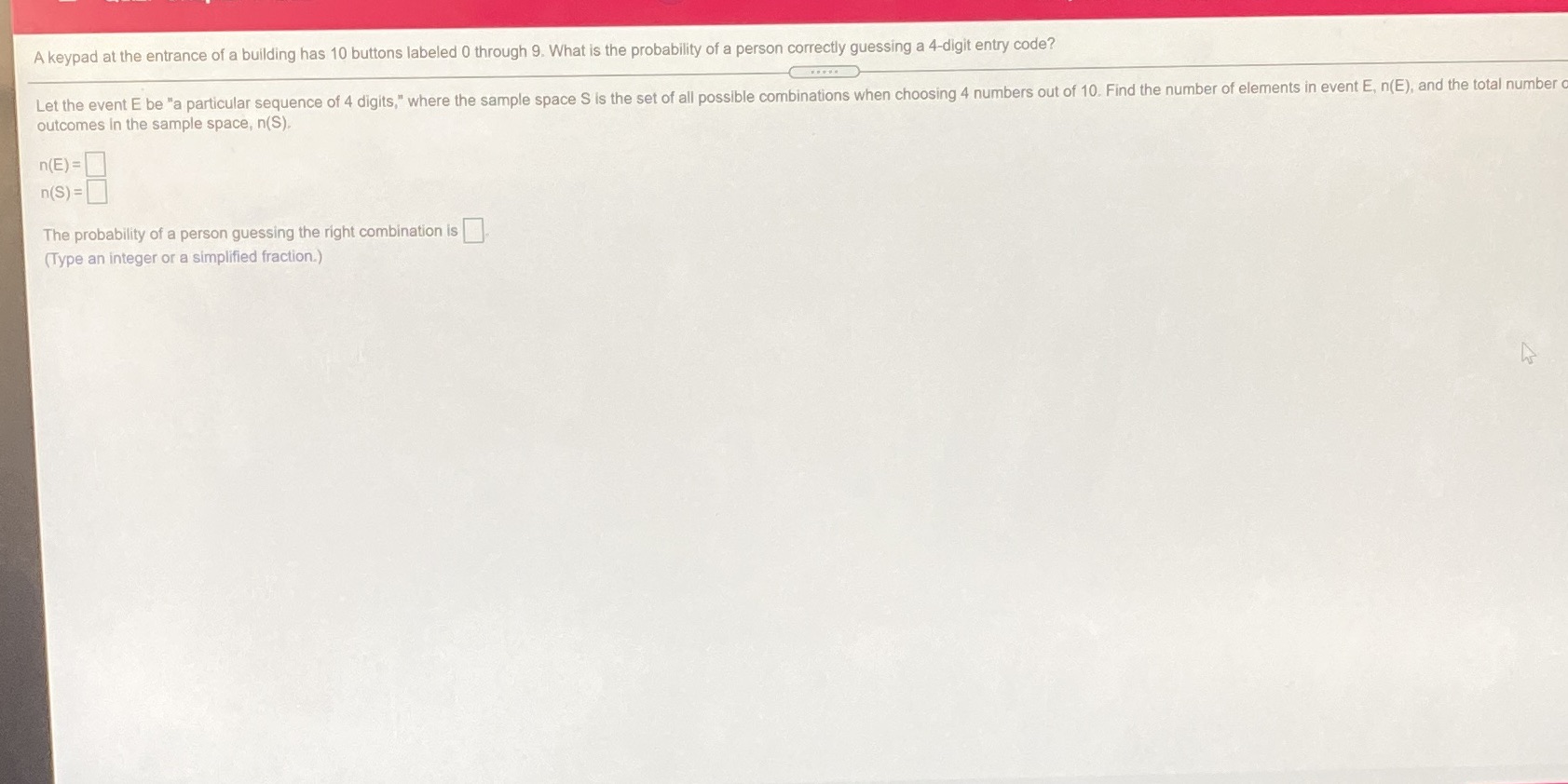 A keypad at the entrance of a building has 10