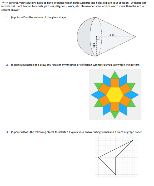 4. (5 points) Using graph paper, make a larger