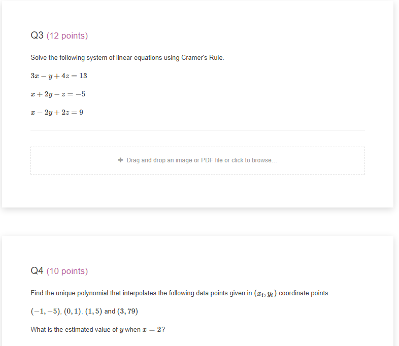 lGiyen the following system of linear equations: