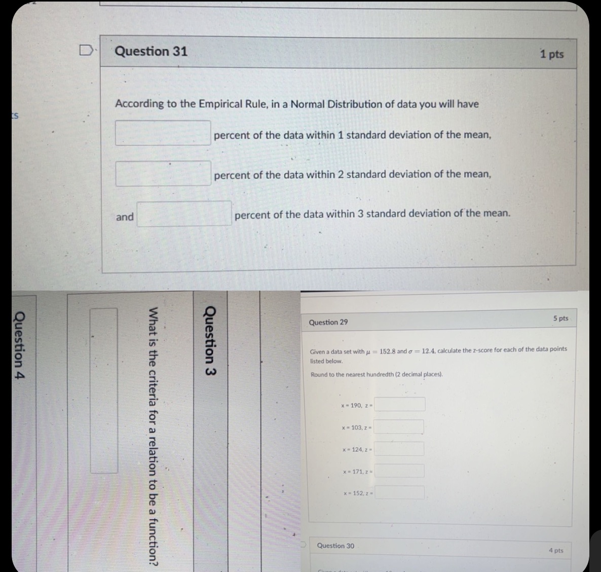 D Question 31 1 pts According to the Empirical