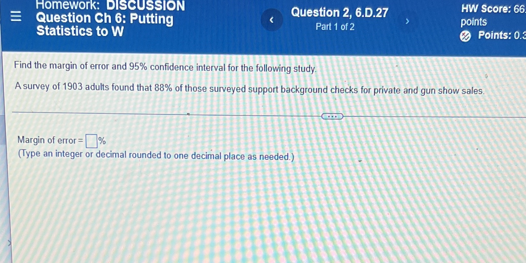 Homework: DISCUSSION Question 2, 6.D.27 HW Score: