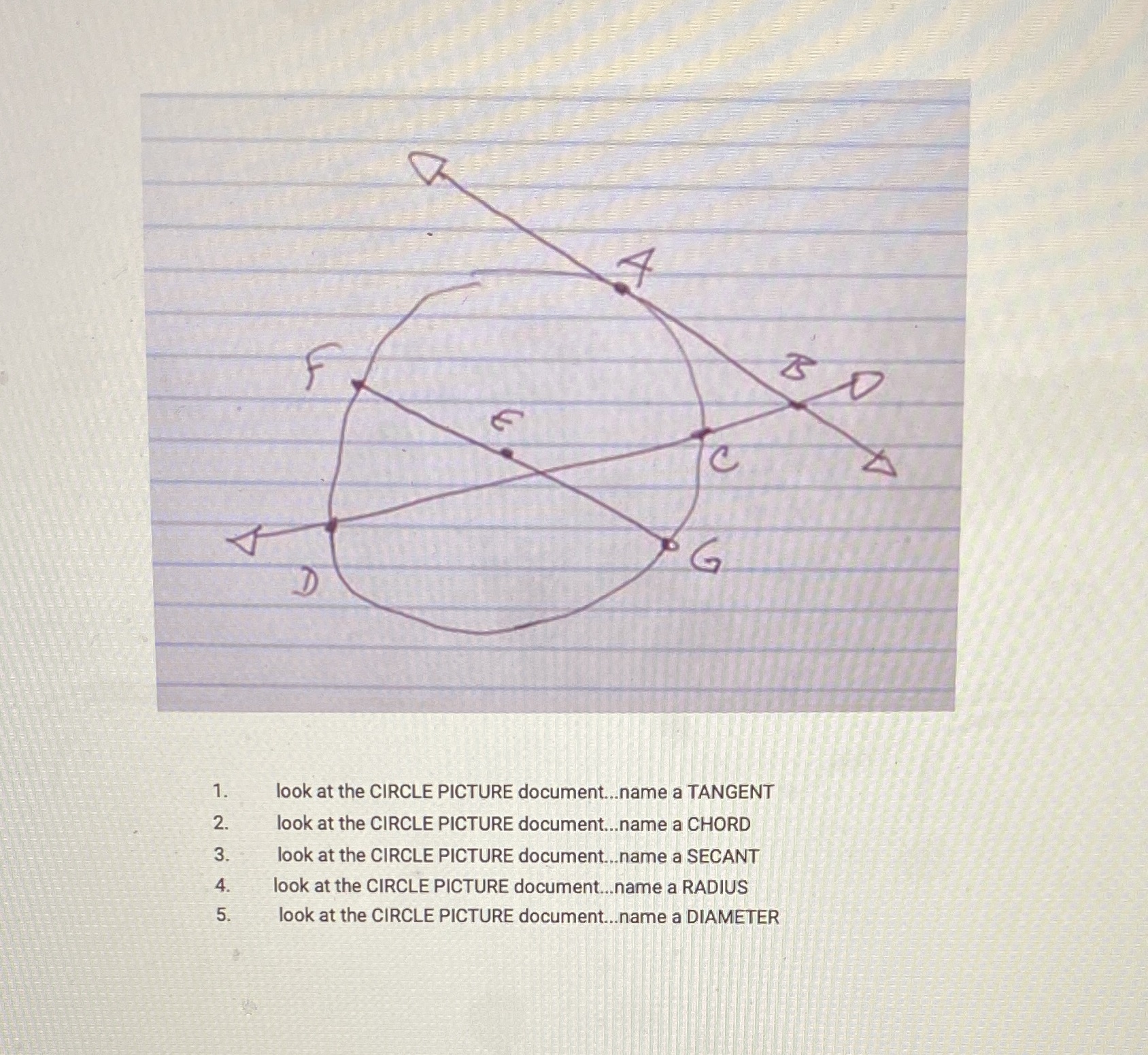 4 G D look at the CIRCLE PICTURE document...name