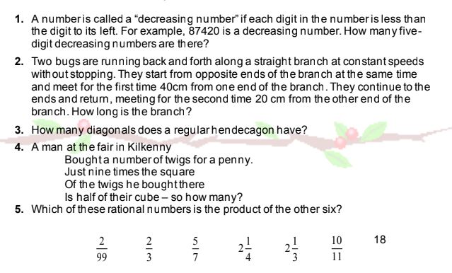 1. A number is called a "decreasing number" if