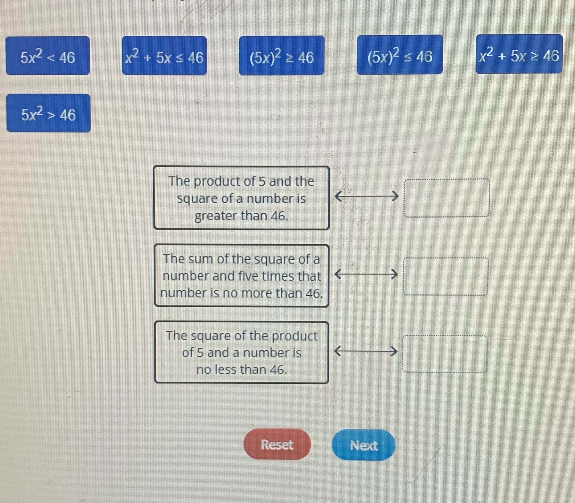 Match each description with the correct