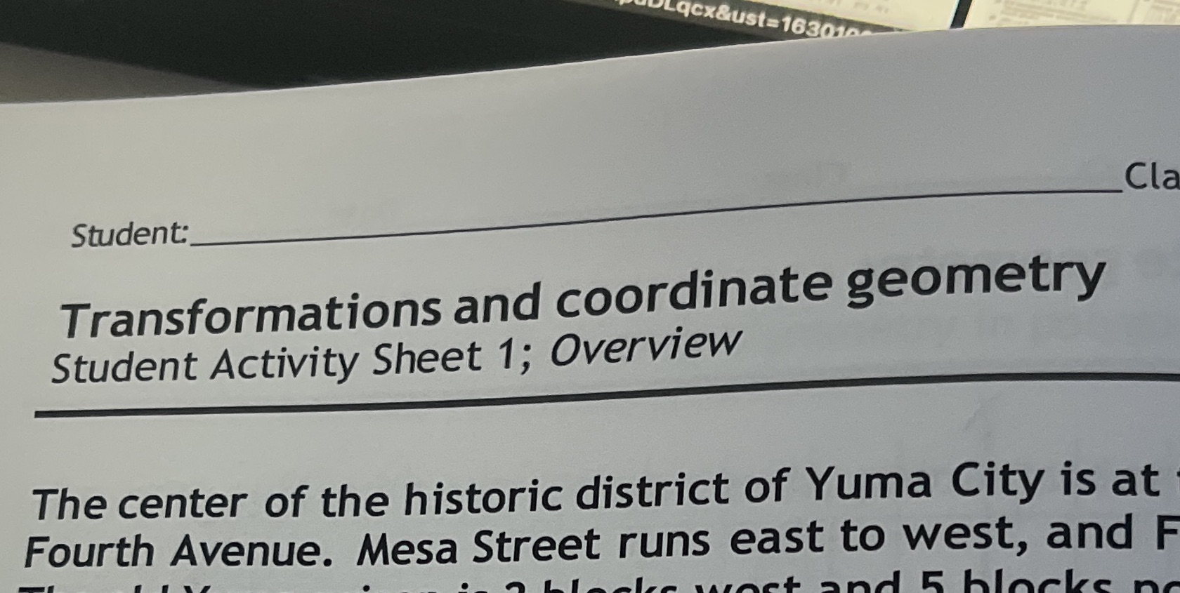 Lqcx&ust=163010 Cla Student: Transformations and