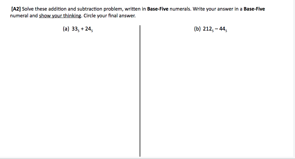 [A2] Solve these addition and subtraction