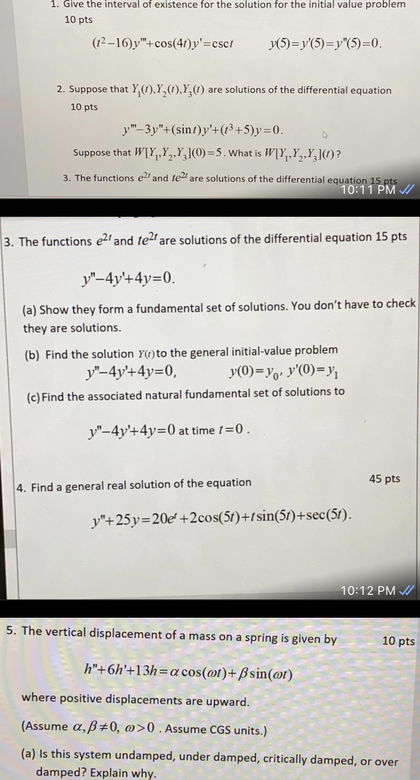 Just got these Homework questions and I needed