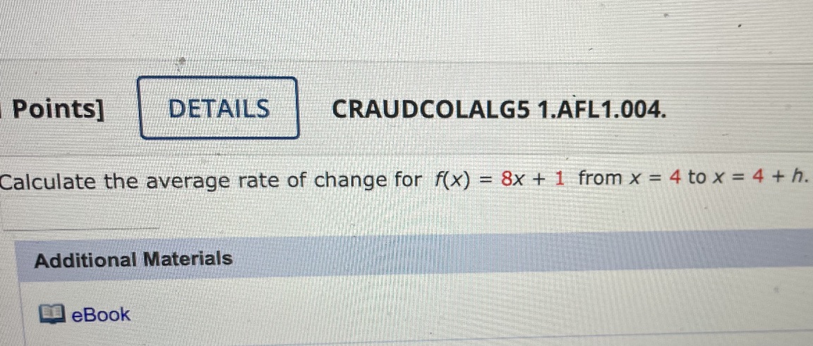 Points] DETAILS CRAUDCOLALG5 1.AFL1.004.