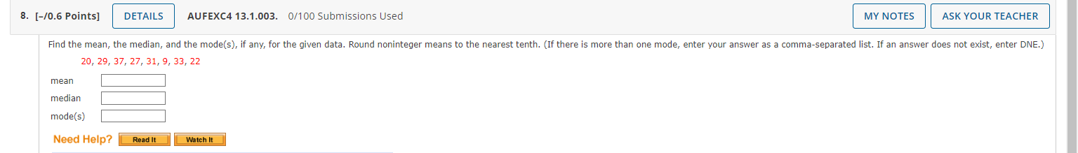 7. [-/0.6 Points] DETAILS AUFEXC4 13.2.025. 0/100