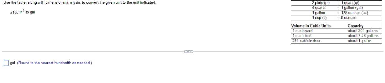 Use the English and metric equivalents to the