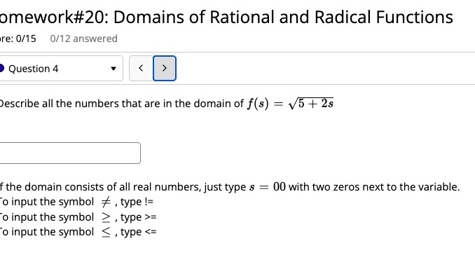 omework#20: Domains of Rational and Radical