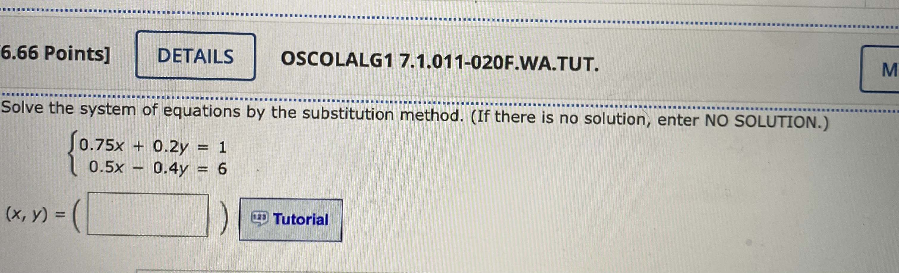 -/6.66 Points] DETAILS OSCOLALG1