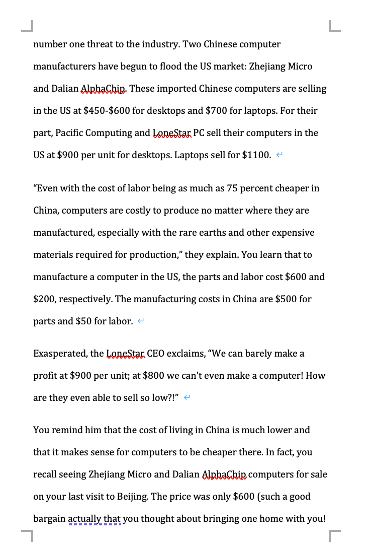 PROBLEM: THE COMPUTER WARS You have enjoyed your