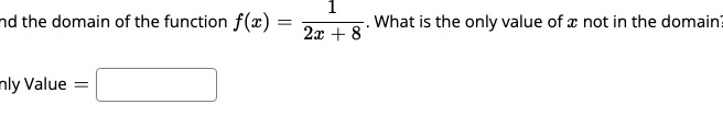Find the domain of the functionOnly value = 1 d