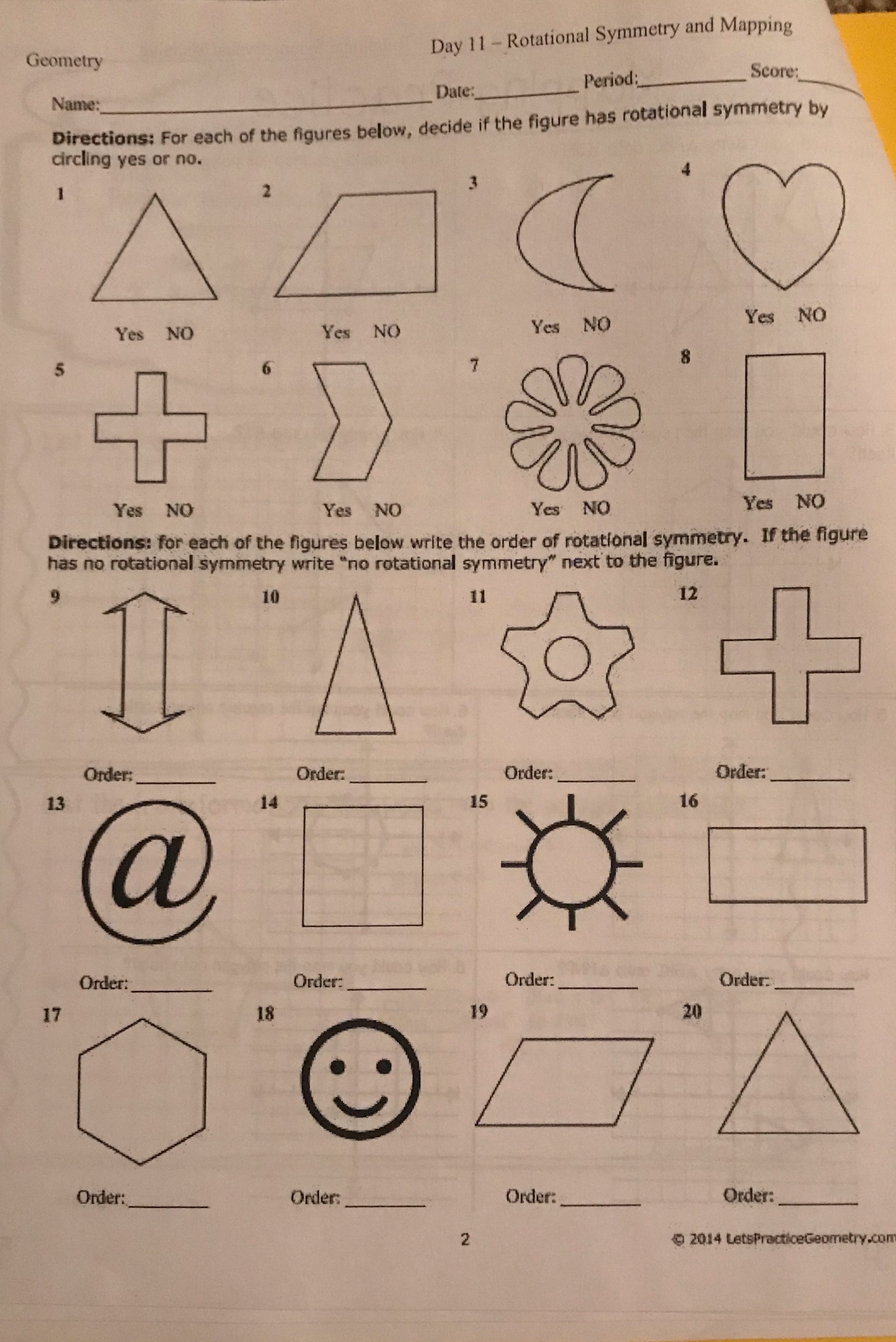 Day 11 - Rotational Symmetry and Mapping Geometry
