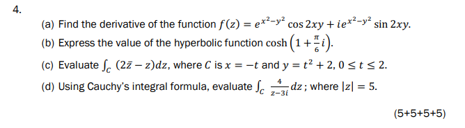 ANSWER THIS QUESTIONS 4. (a) Find the derivative