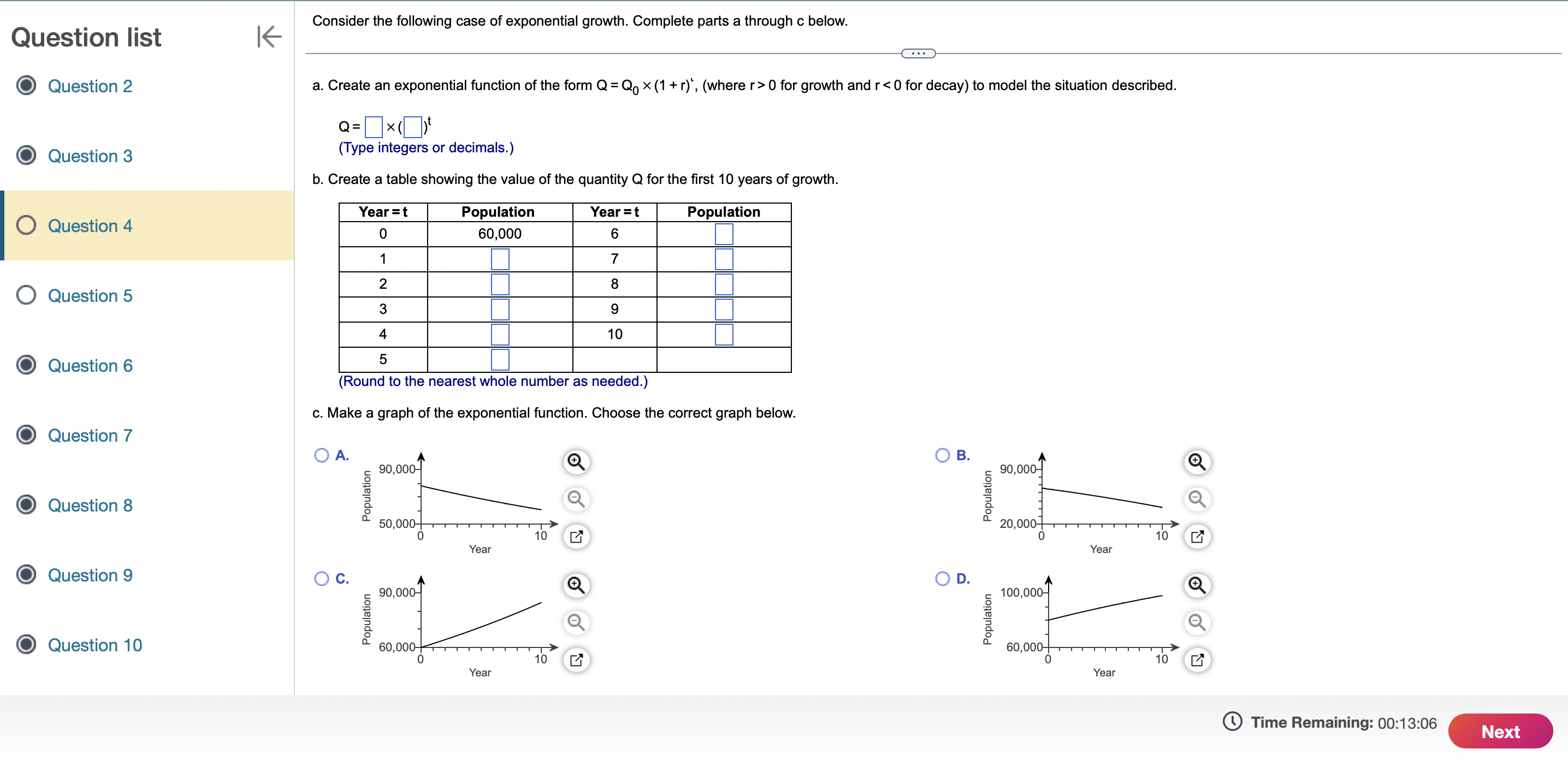 Question list Question 2 Question 3 0 Question 4
