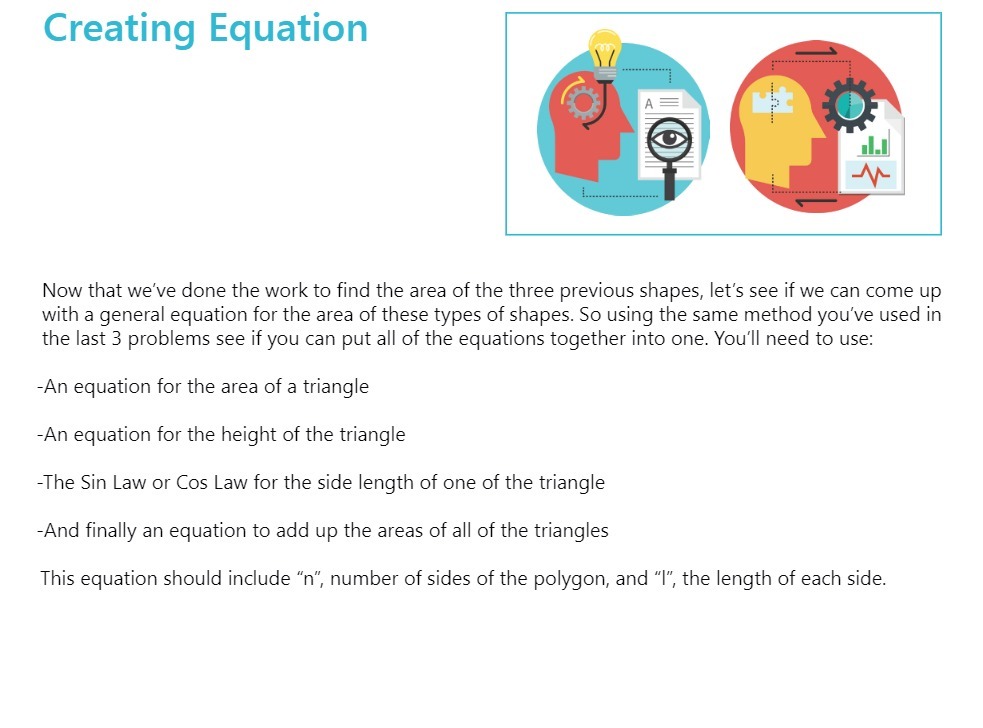 Creating Equation Now that we've done the