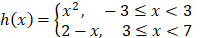 Given the following piecewise function X 3 05 09