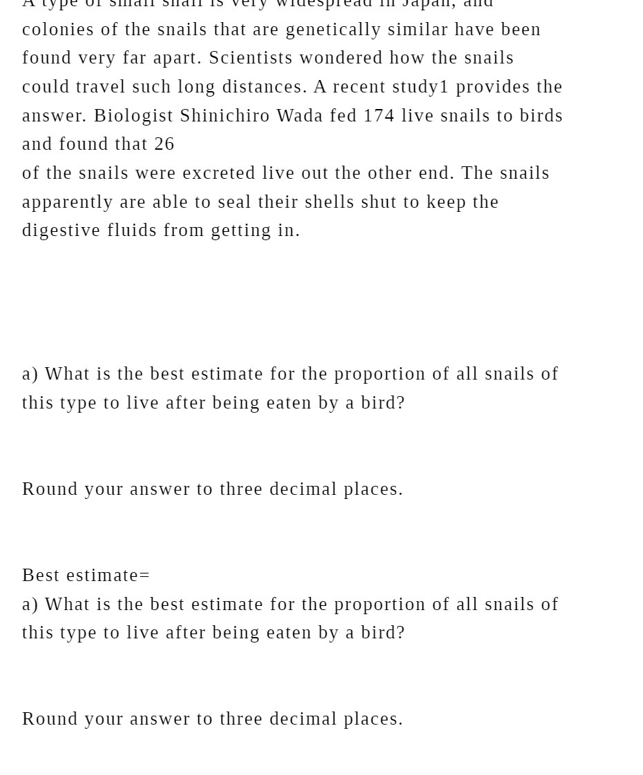 colonies of the snails that are genetically