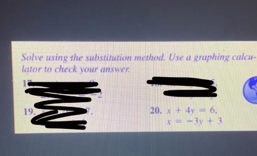 Solve using the substitution method. Use a
