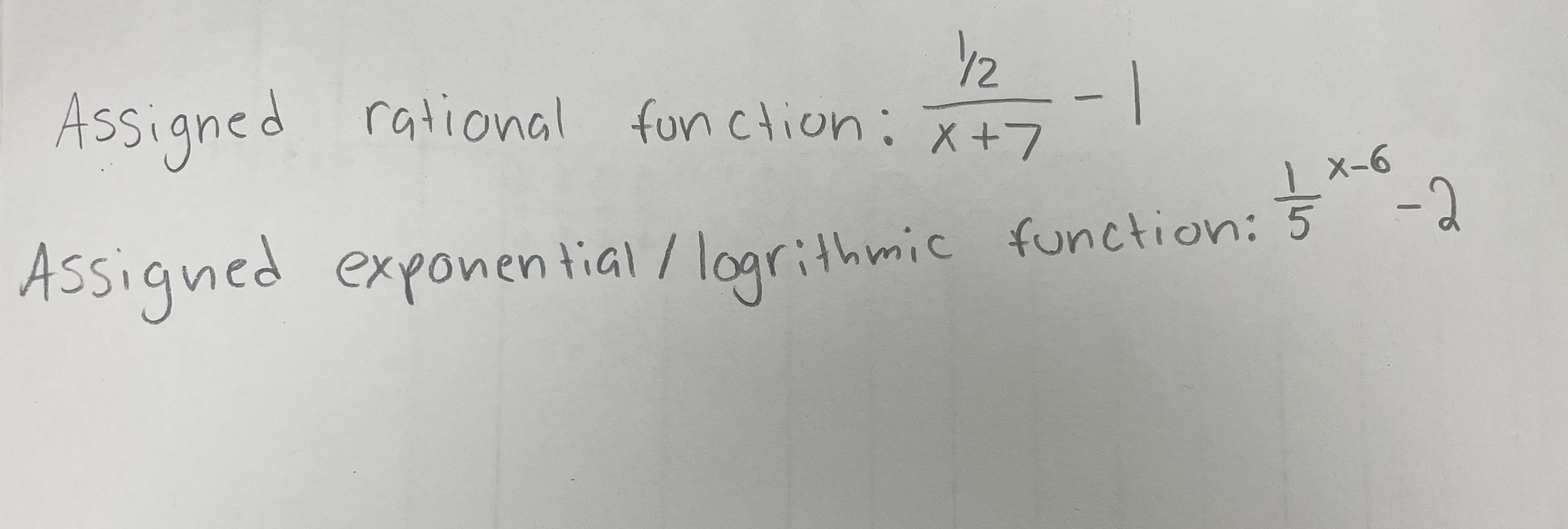 Rational Function Points Horizontal Asymptote 2