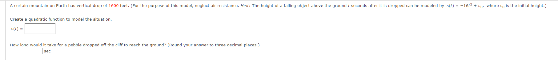 A certain mountain on Earth has vertical drop of