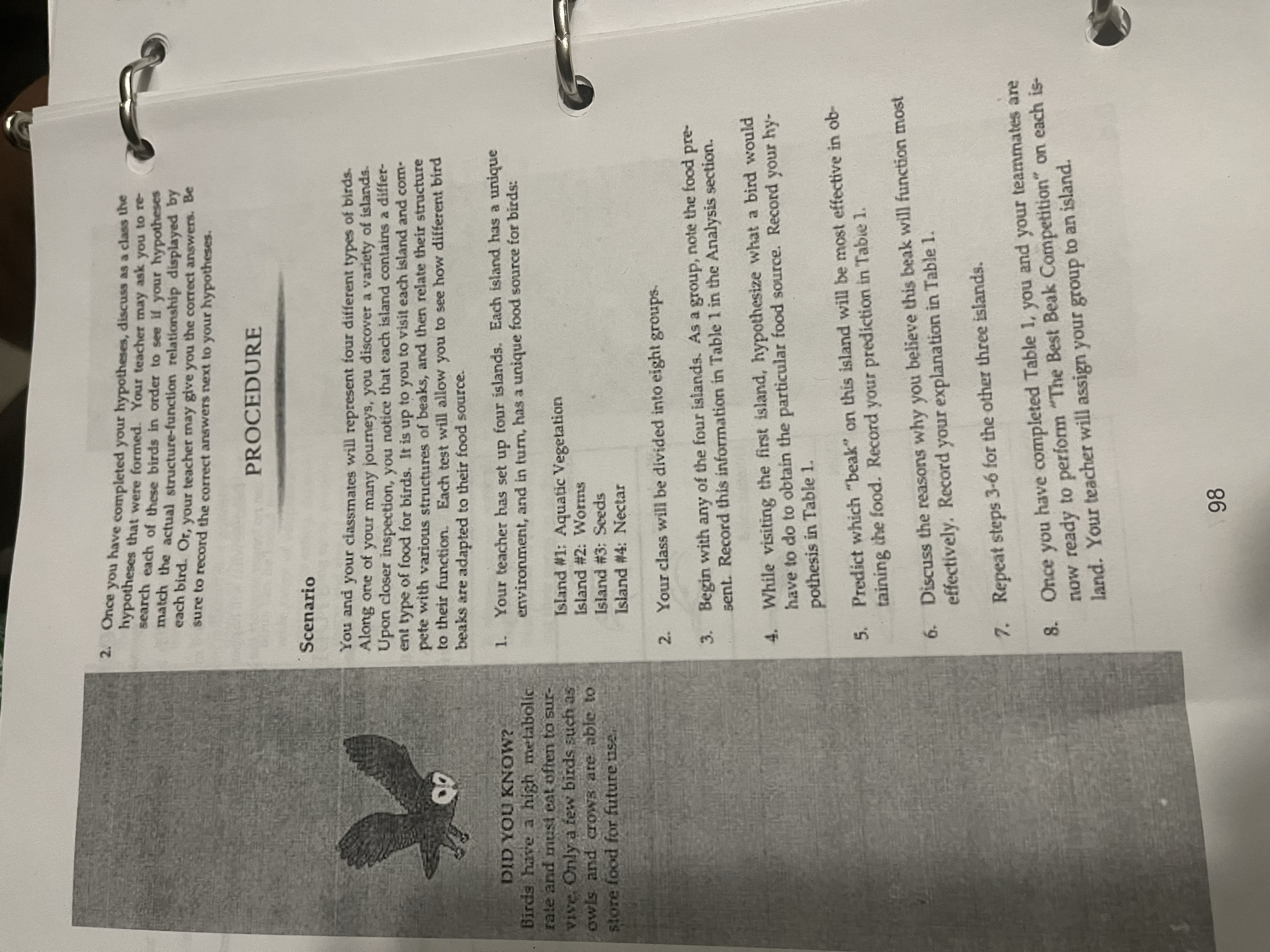 2. Once you have completed your hypotheses,