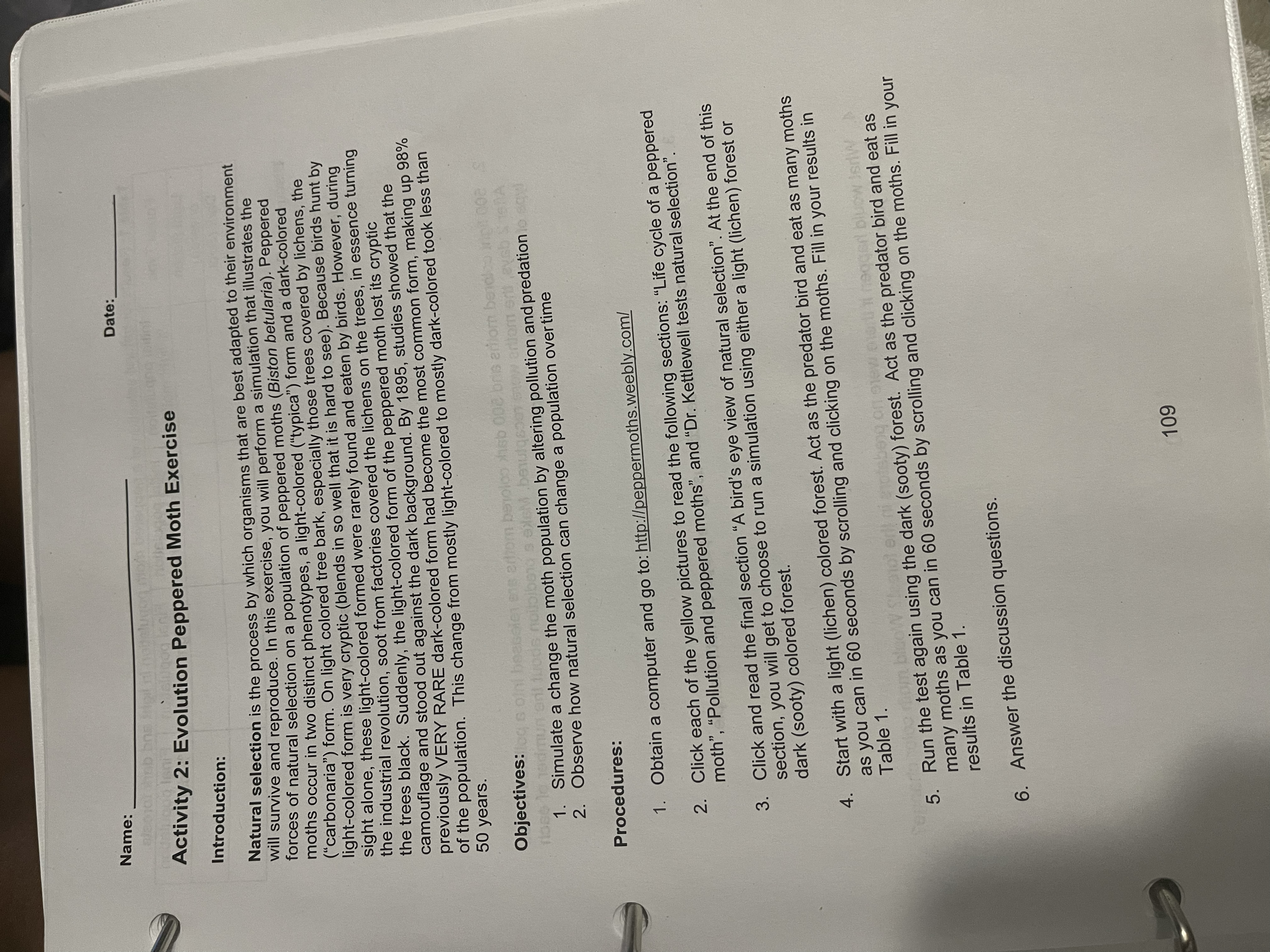 2. Once you have completed your hypotheses,