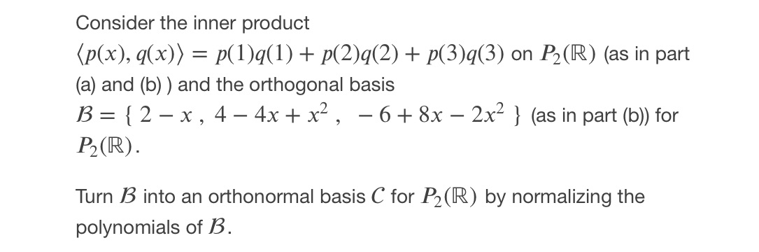 thank you Consider the inner product (1)06),