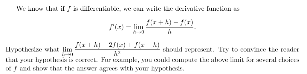 We know that if f is dl'erentiable, we can