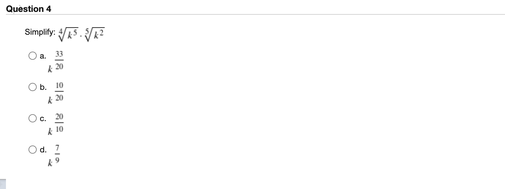 \fWrite the expression in exponential form.