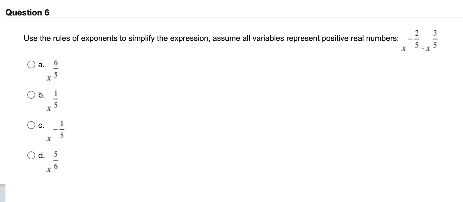 \fWrite the expression in exponential form.