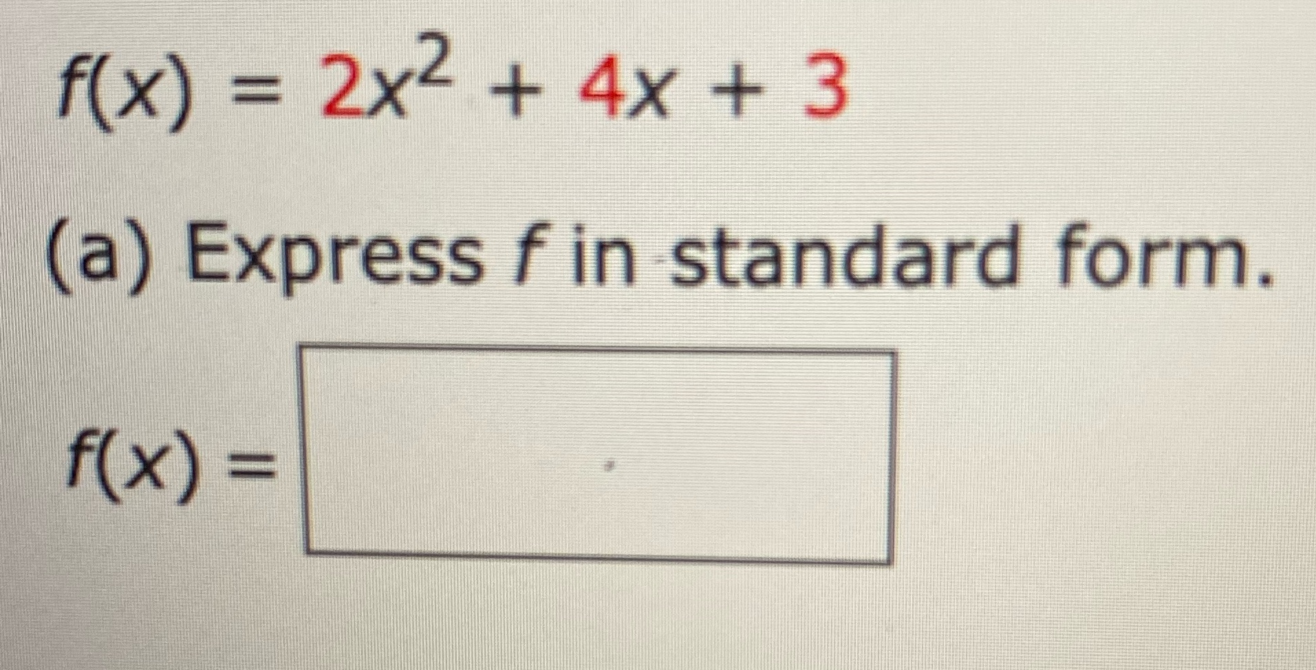 What is is in standard form \f
