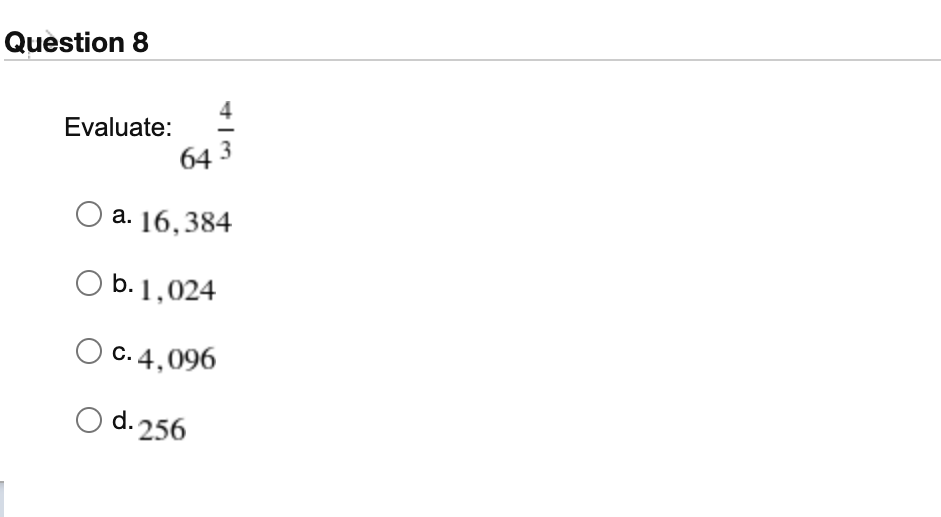 \fWrite the expression in exponential form.