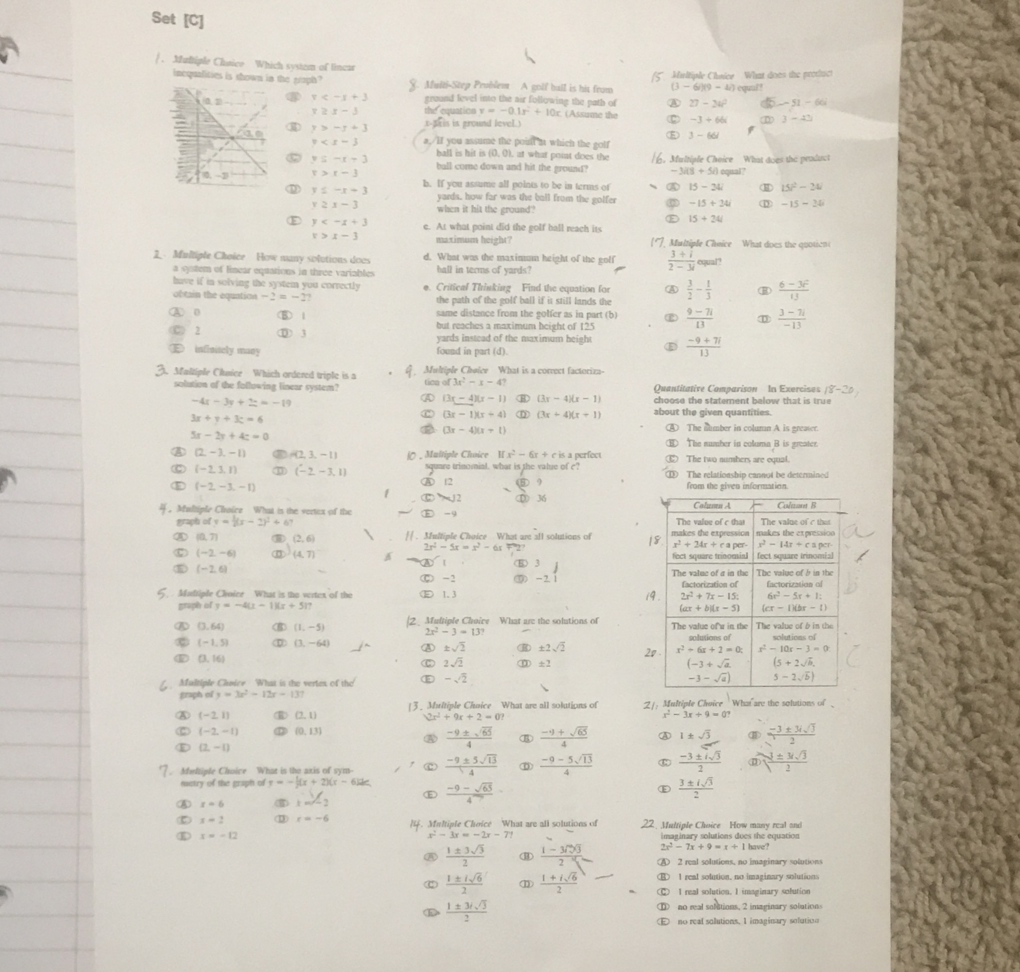 Can someone please help with all these problems