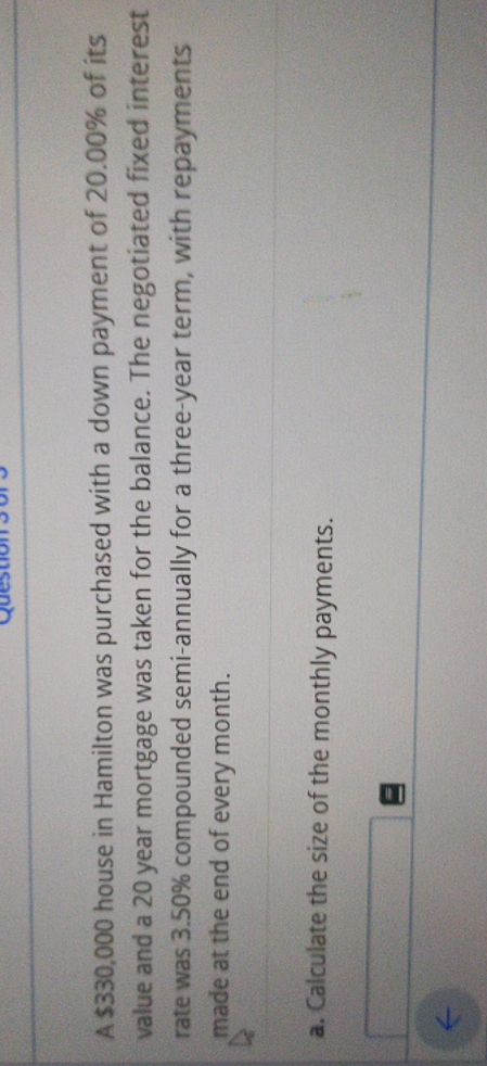 financial maths A $330,000 house in Hamilton was