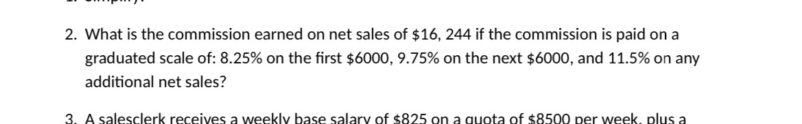 2. What is the commission earned on net sales of
