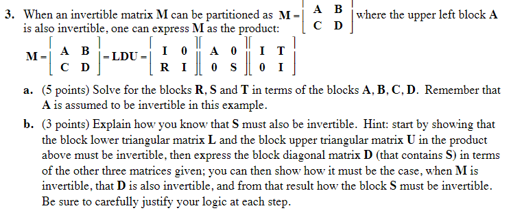 I I 3. 1;When an invertible matrix M can be