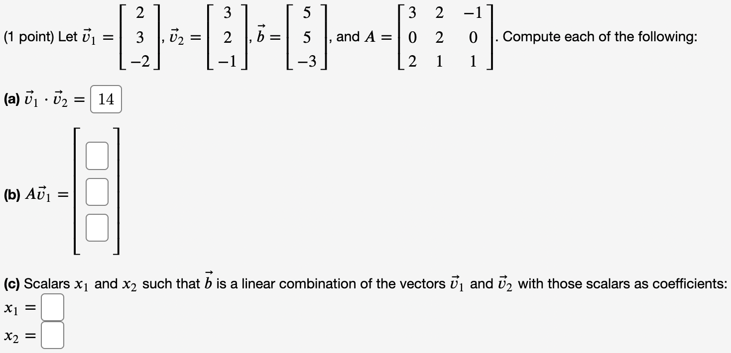 2 3 5 3 2 1 (1 point) Let 51 = 3 , #2 = 2 , b = 5