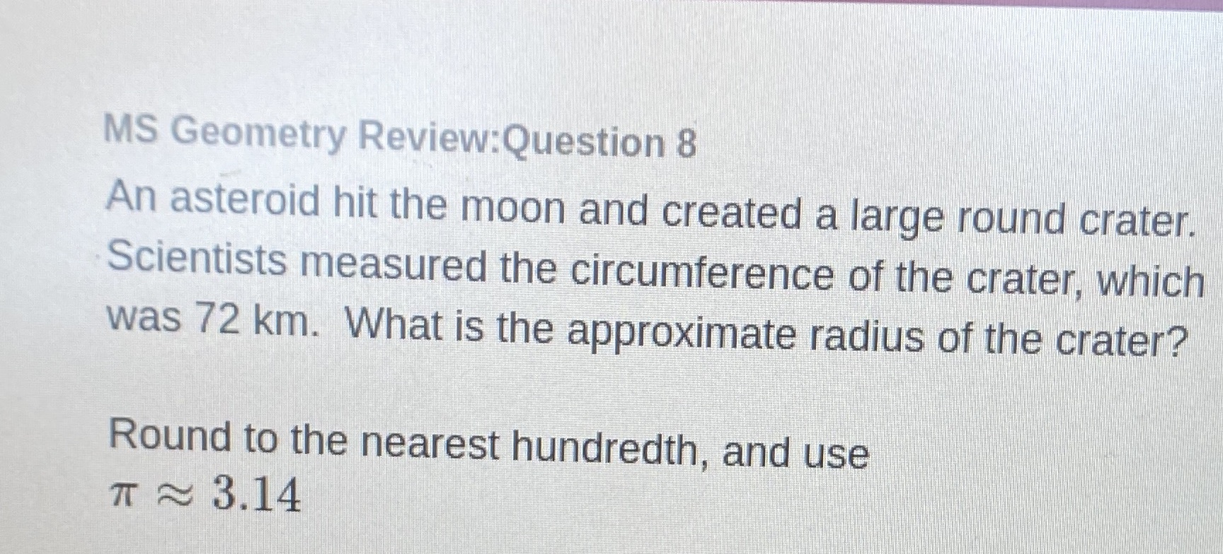 This is for geometry. What would be the answer MS