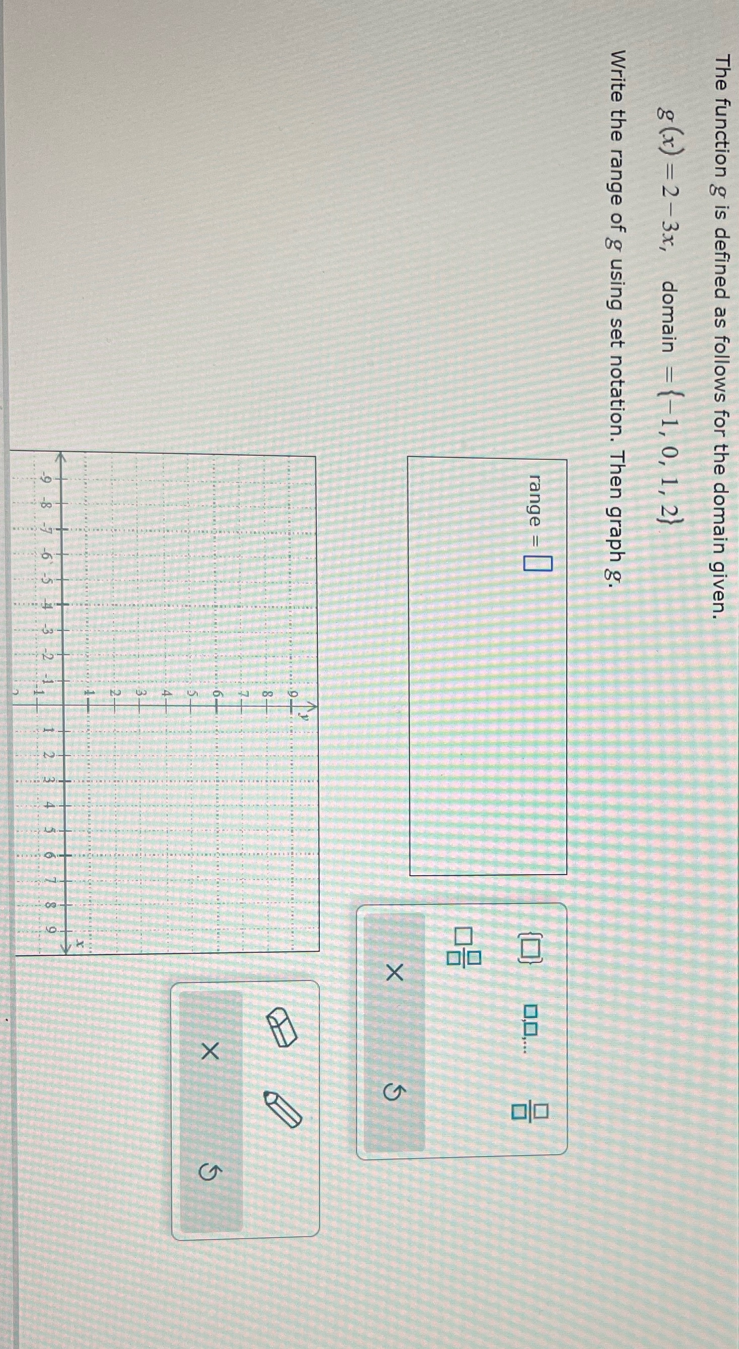 The function g is defined as follows for the