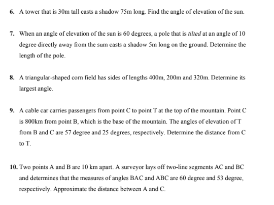 1. The angle made by the string of a kite with