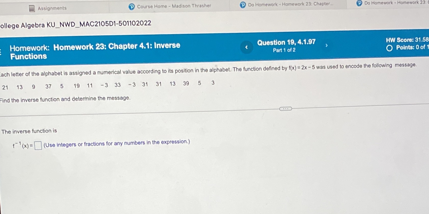 Assignments Course Home - Madison Thrasher Do